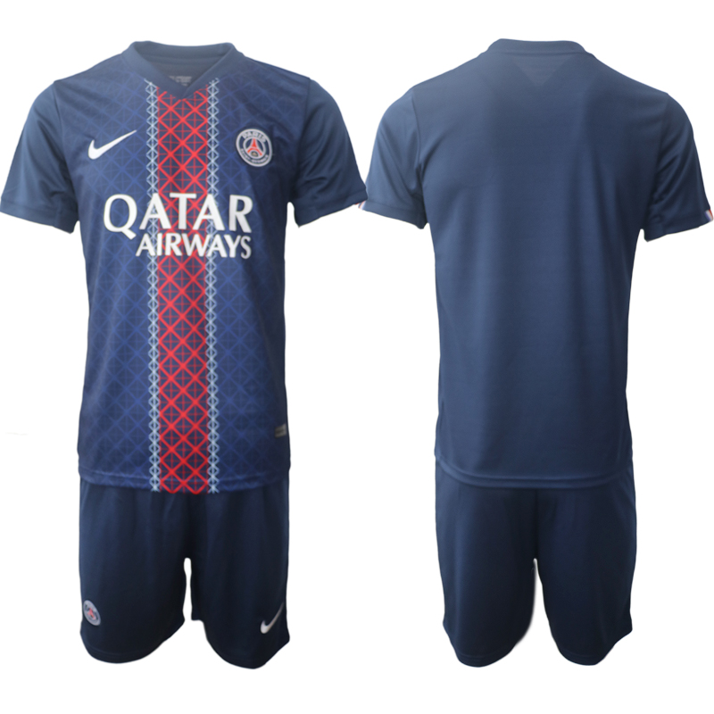 Men 2025-2026 Club Paris St German home Blue Blank Soccer Jersey->paris st german jersey->Soccer Club Jersey